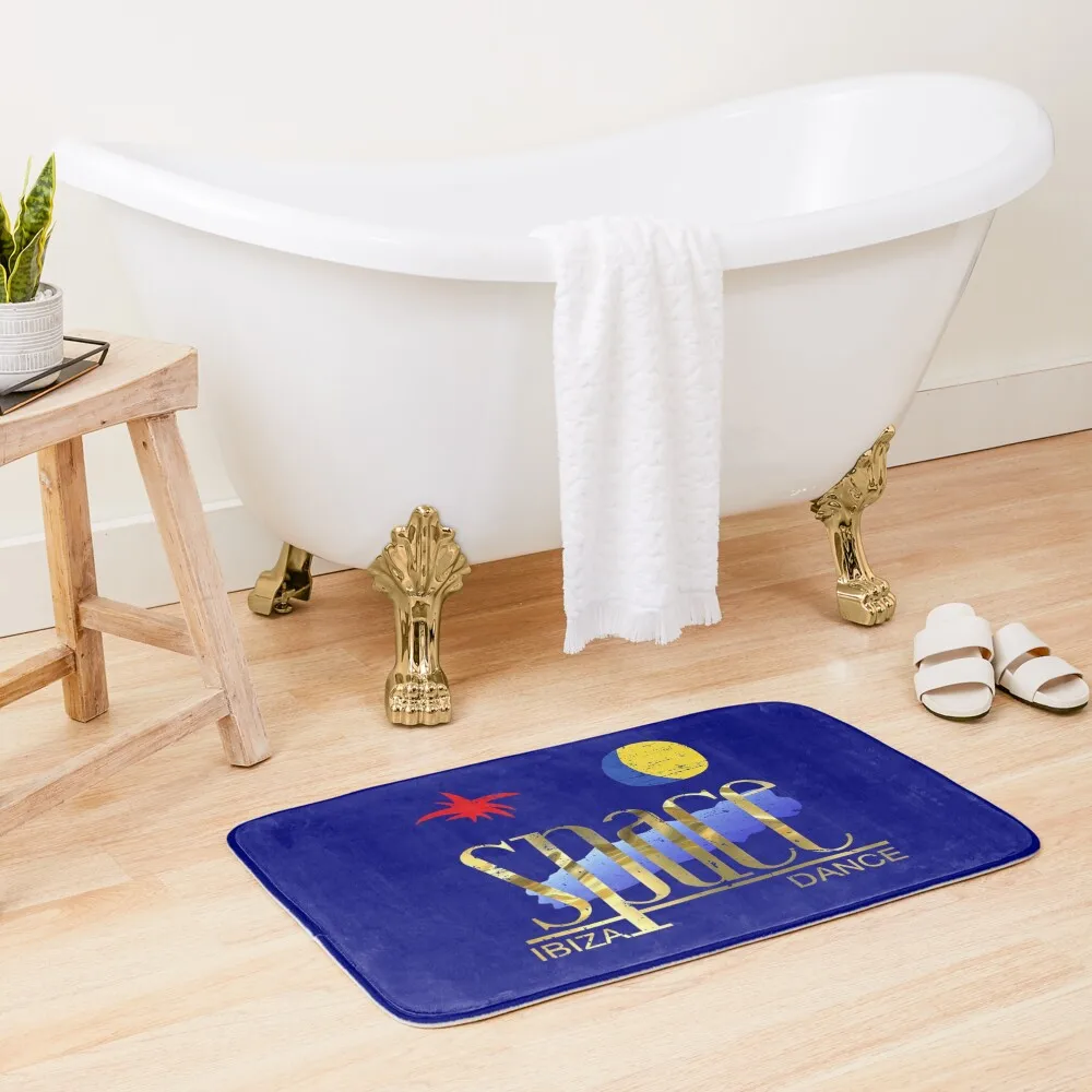 

SPACE Ibiza Dance: MODEL 2 vintage night blue gold gold Mythical nightclub of La French Touch Bath Mat