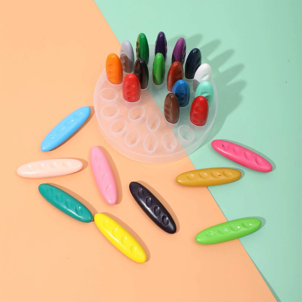 Washable Crayons 12/24/36 Colors Non-Toxic Not Dirty Hands Toddler Painting Creative for Kids Baby Coloring Art Supplies