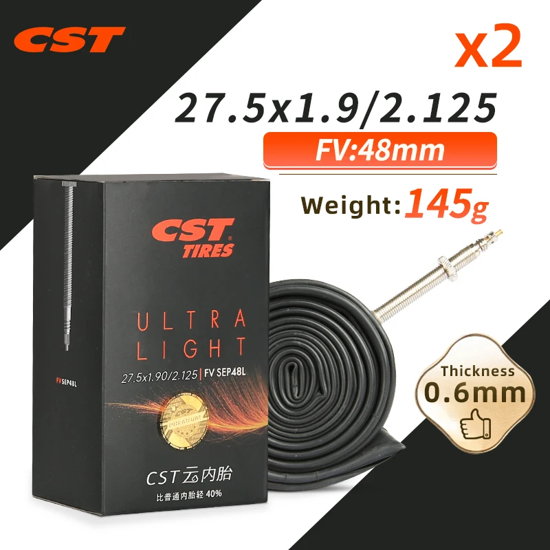 2 個 CST バイク超軽量インナーチューブ 26/27.5/29/700c MTB ロード