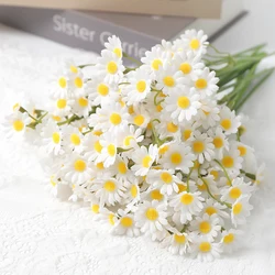 Daisy Artificial Flower Bouquet for Home Decor and Wedding Decoration (White)