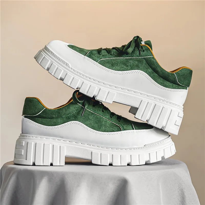 Men Platform Shoes Thick Sole Skateboarding Shoes Man Sneakers