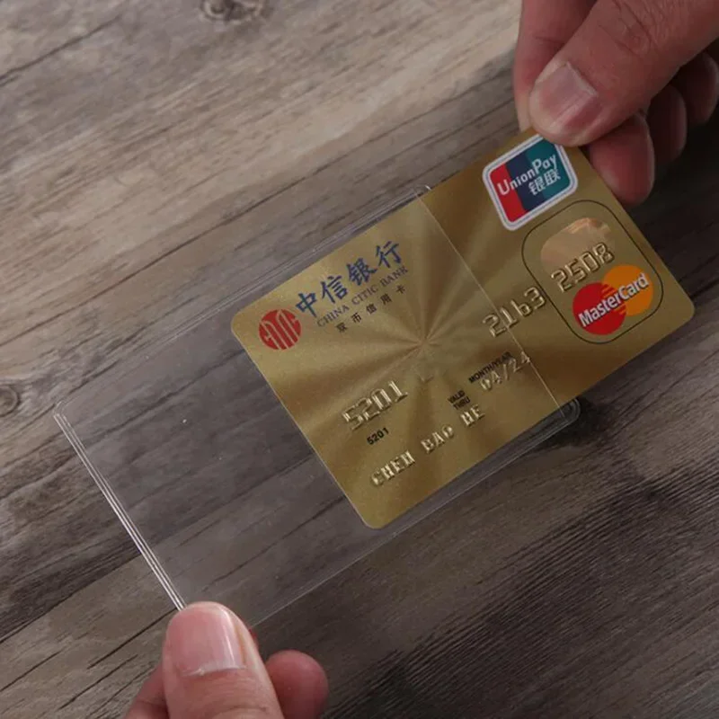 Card Holder Wallet Card Holder Credit Card Holder Card Wallet Card Sleeve ID Card Case Business Card Holder Card Sleeves ID Card Holder Card Binder Playing Cards Holder Insurance Holder Document Card Wallet Wallet Card Bag 1/5pcs Transparent Waterpoof Badge holder Card Cover PVC Bank Credit ID Bus Card Holder Protection Bag Document Badge Case Pouch