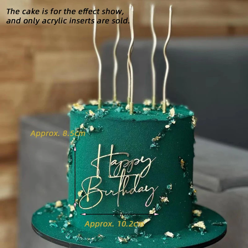 Neue Happy Birthday Tortendekorationen aus Gold-Acryl für Geburtstagsmädchen, Kindergeburtstagsparty, Tortendekoration, Dessertdekoration, Babyparty-Geschenk – Detail 13