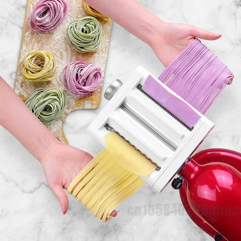 Pasta Roller Fettuccine Spaghetti Cutter Noodle Maker Mixers for KitchenAid Stand KA Kitchen Aid Cleaning Brush Attachments Set microwave pasta cooker