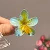 6Pcs Gradient Hair Clips New Flower Hair Claws Small Size Fashion Headwear Hairpin Crab Barrette Hair Accessories for Women