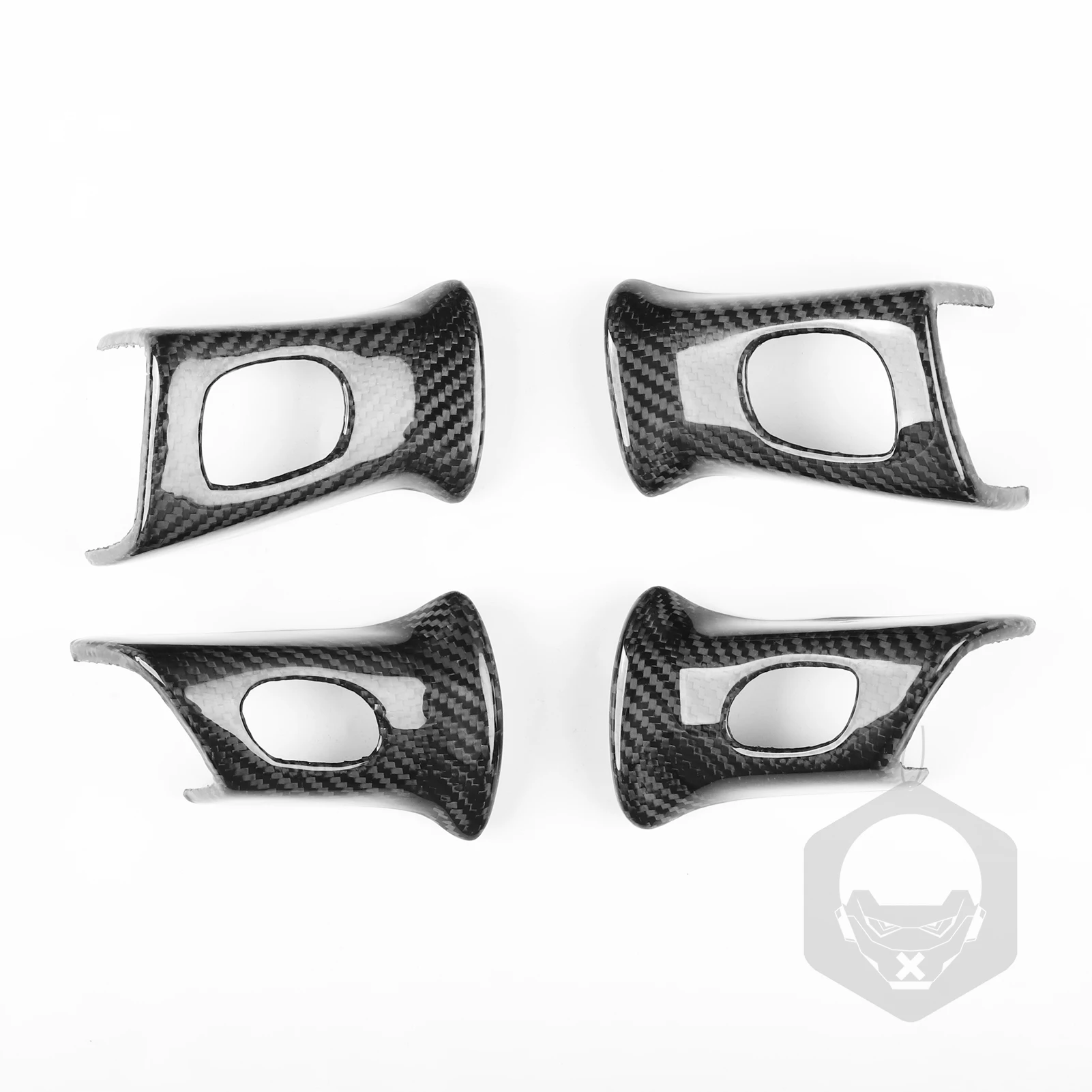 Steering Wheel Button With Hole For Hummer For Cadillac For Chevy Real ABS Carbon Fiber Stickers Car Interior Accessories