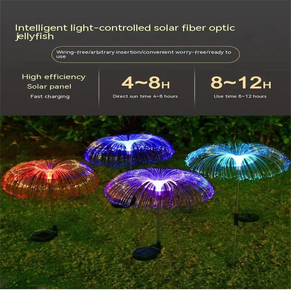 Solar Lights Solar Wall Lamp Solar LED Lights Colorful Jellyfish Lamp For Outdoor Courtyard Garden Balcony Lawn Decoration