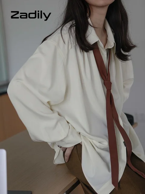 2025 Spring Minimalist Long Sleeve Button-Up Shirt. 1
