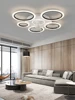 Modern white minimalist circle fan light simple living room ceiling fan smart control ceiling fan light. 3