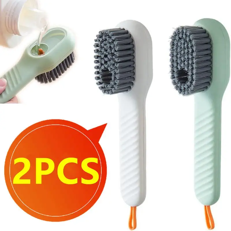 2Pcs Multifunctional Liquid Shoe Brush,Liquid Adding Soft Fur