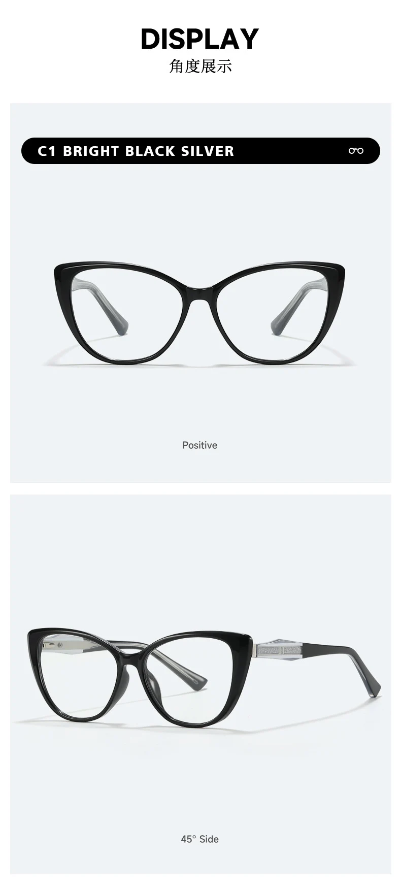 Kansept Women's Oval Cat Eye Reading Glasses