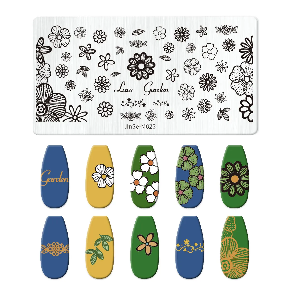 Cartoon Animal Floral Leaves Nail Stamping Plate Image Transfer Template Geometric Flower Stainless Steel Stencil Nail Art Tools 4