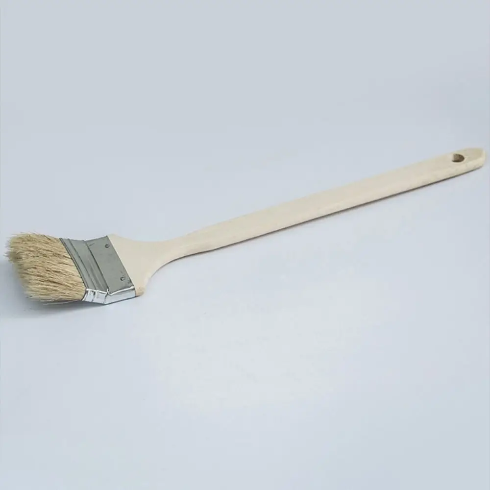 Long Handle Elbow Marine Paint Brush Solid Wood Handle Cleaning Tool Elbow Paint Brush Wall Painting Mixed Pig Mane Hair