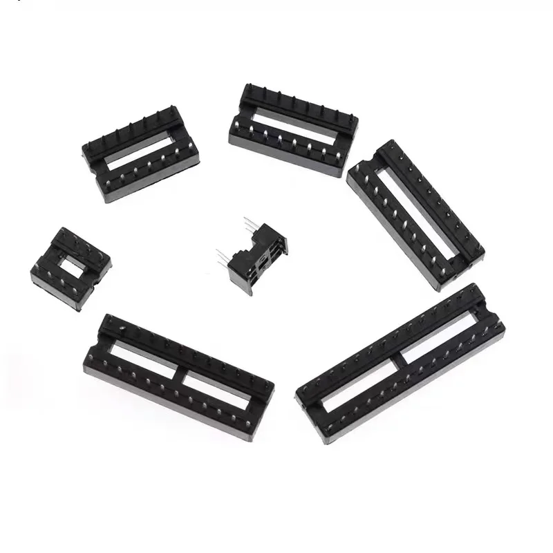 66개/묶음 DIP IC 소켓 어댑터 솔더 타입 소켓 키트 6 8 14 16 18 20 24 28 핀 DIP-6 DIP-8 DIP-14 IC