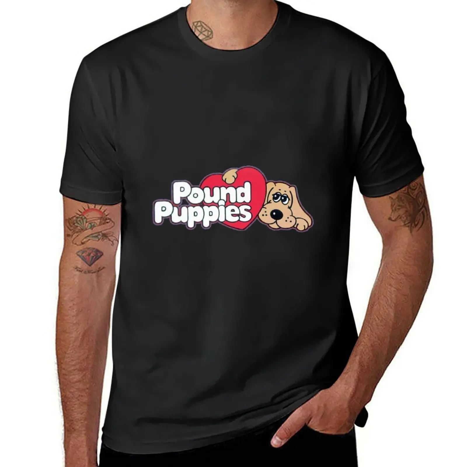 Pound Puppies 80's toys, and cartoon T-Shirt Aesthetic clothing oversized black t-shirts for men