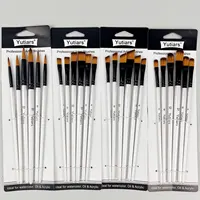 24/6pcs Artist Paint Brushes Set Nylon Tips Artist Paint Brushes For Acrylic Oil Watercolor Acrylic Painting Body Face Rock Art 1