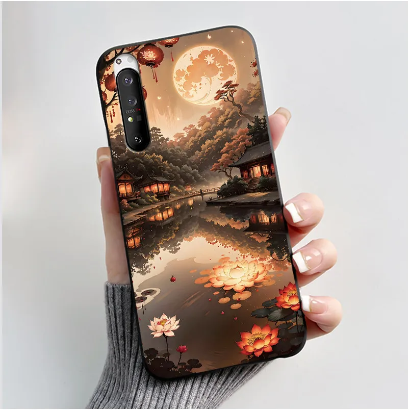 Luxury Cute Cat & Love Rabbit Black Silicone Soft Phone Case