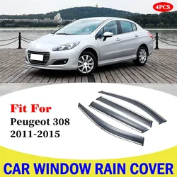 Window Visor Car Rain Shield Deflectors Awning Trim Cover Exterior Rain Cover Car Accessories For Peugeot 308 2011-2015