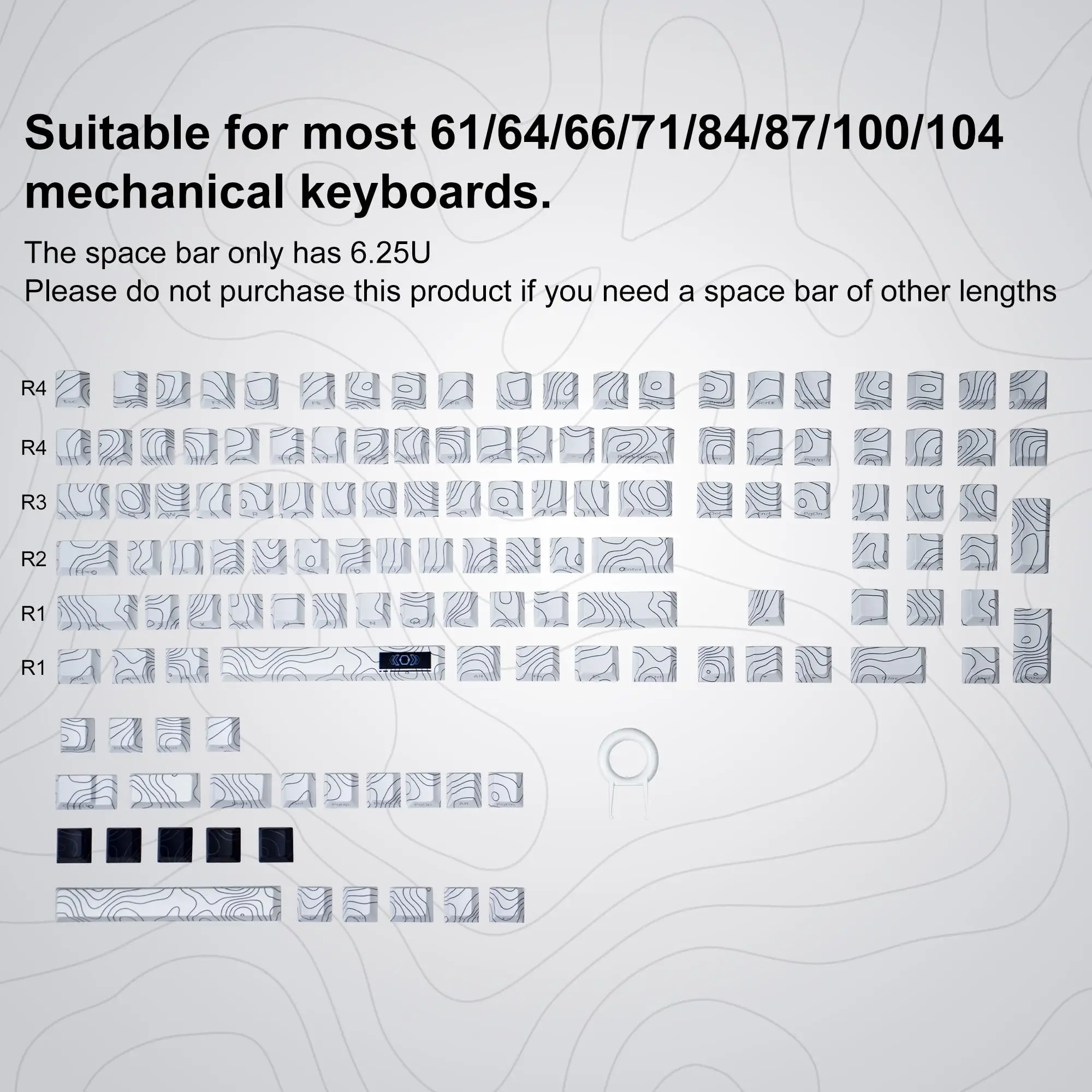 Gateron, MX Switches, teclado mecânico, Keycap impresso, 132 chaves, Dye Sub Side