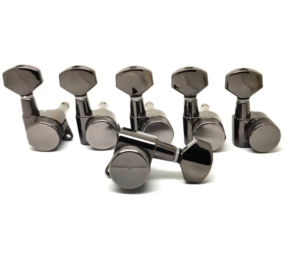 

6Pcs Right Hand Guitar Tuning Pegs Locking Tuners Machine Heads JN-P7 SP fit TL ST Guitar Black Nickel