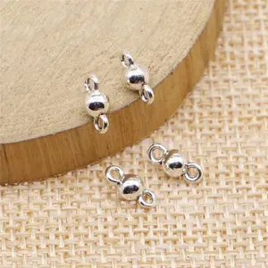 Ornaments Small Ball Pendant Connector Charms Accessories For Jewelry 4x8mm 40pcs