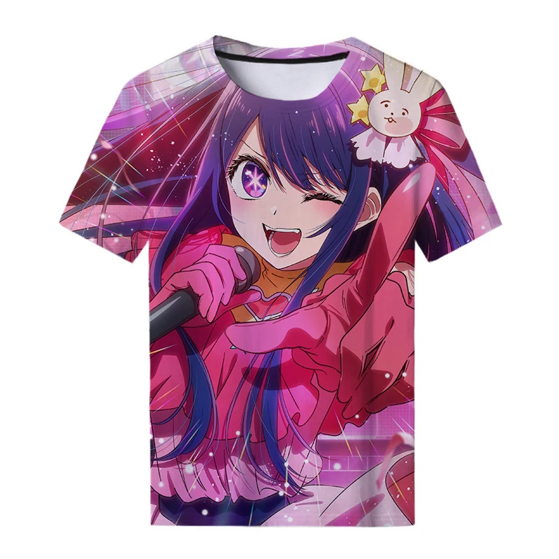 Japan Anime Niedliches Mädchen 3D-Druck Sport Schnelltrocknend Atmungsaktiv Herren T-Shirt Harajuku Outdoor Street Eltern-Kind Kurzarm-Kleidung