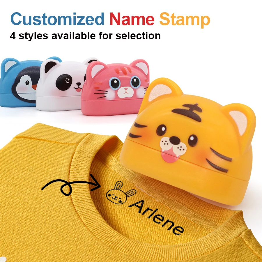 Personalized Name Stamps for Kindergarten Name Seals for Kids Clothing Labels Waterproof Textile Tags name stamp
