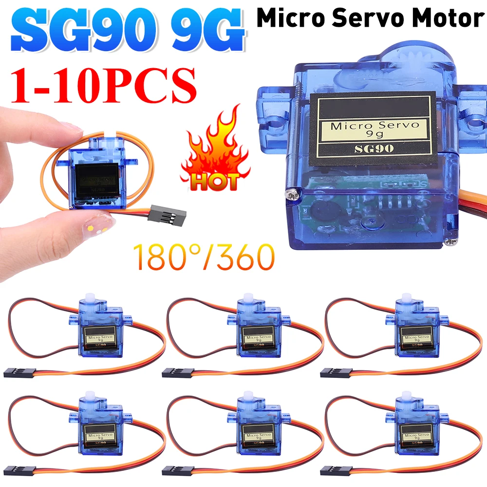 Micro Servo Motor 180°/360° for RC Models and Mini DIY Projects