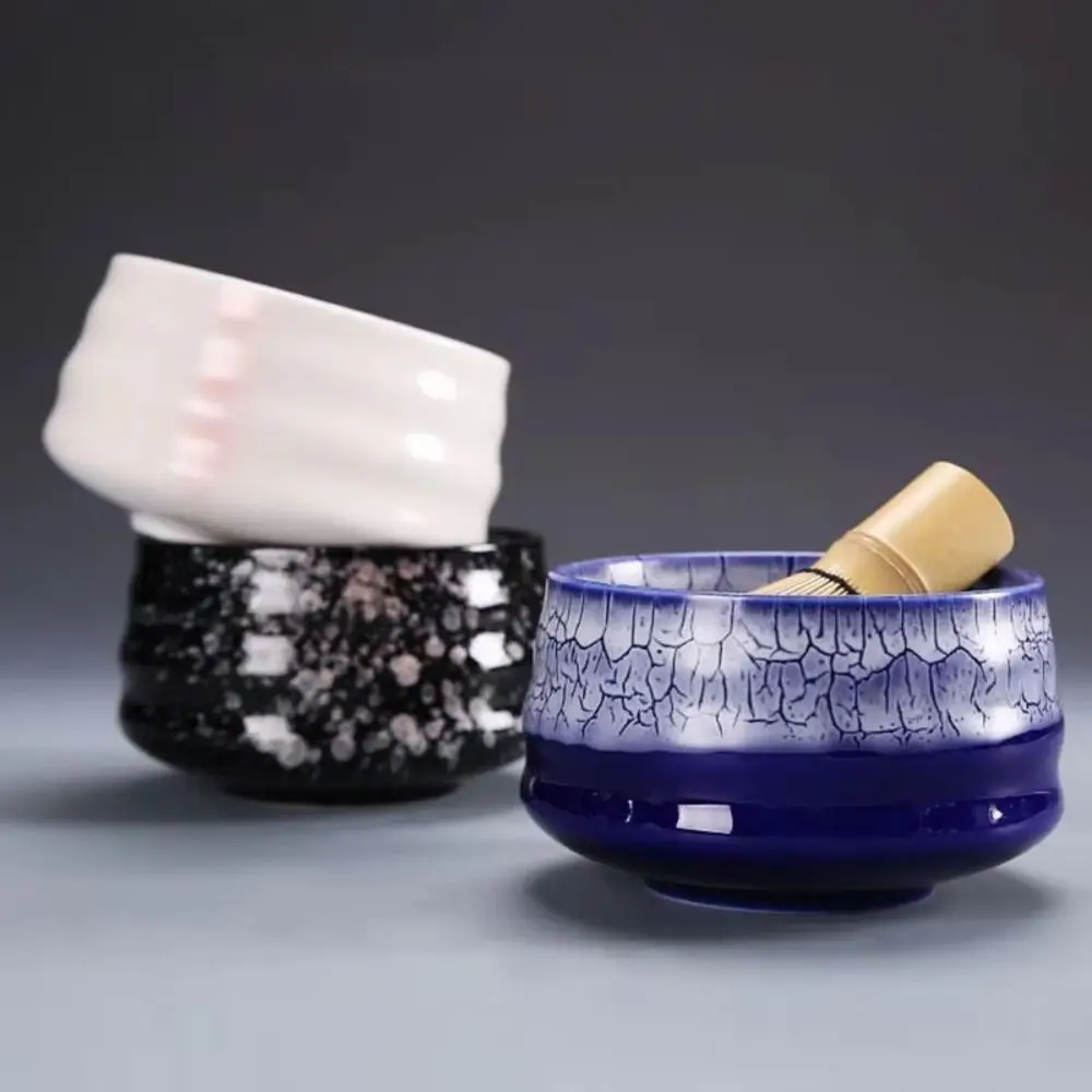 Traditional Ceramic Tea Matcha Bowl Handmade Green Tea Maker Cup for Japanese Matcha Preparation Kitchen Supplies