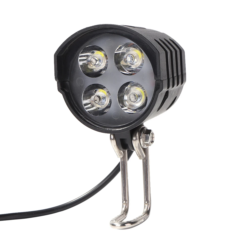 Electric Bike LED Headlight High Brightness Electric Scooter Lamp ABS Waterproof Headlight Bicycle Front Light Cycling Highlight