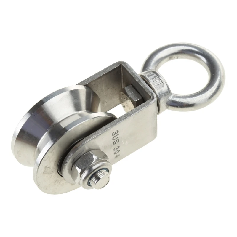 Swivel Pulley Silent 304 Stainless Steel Duplex Bearing Swivel Pulleys Roller 5