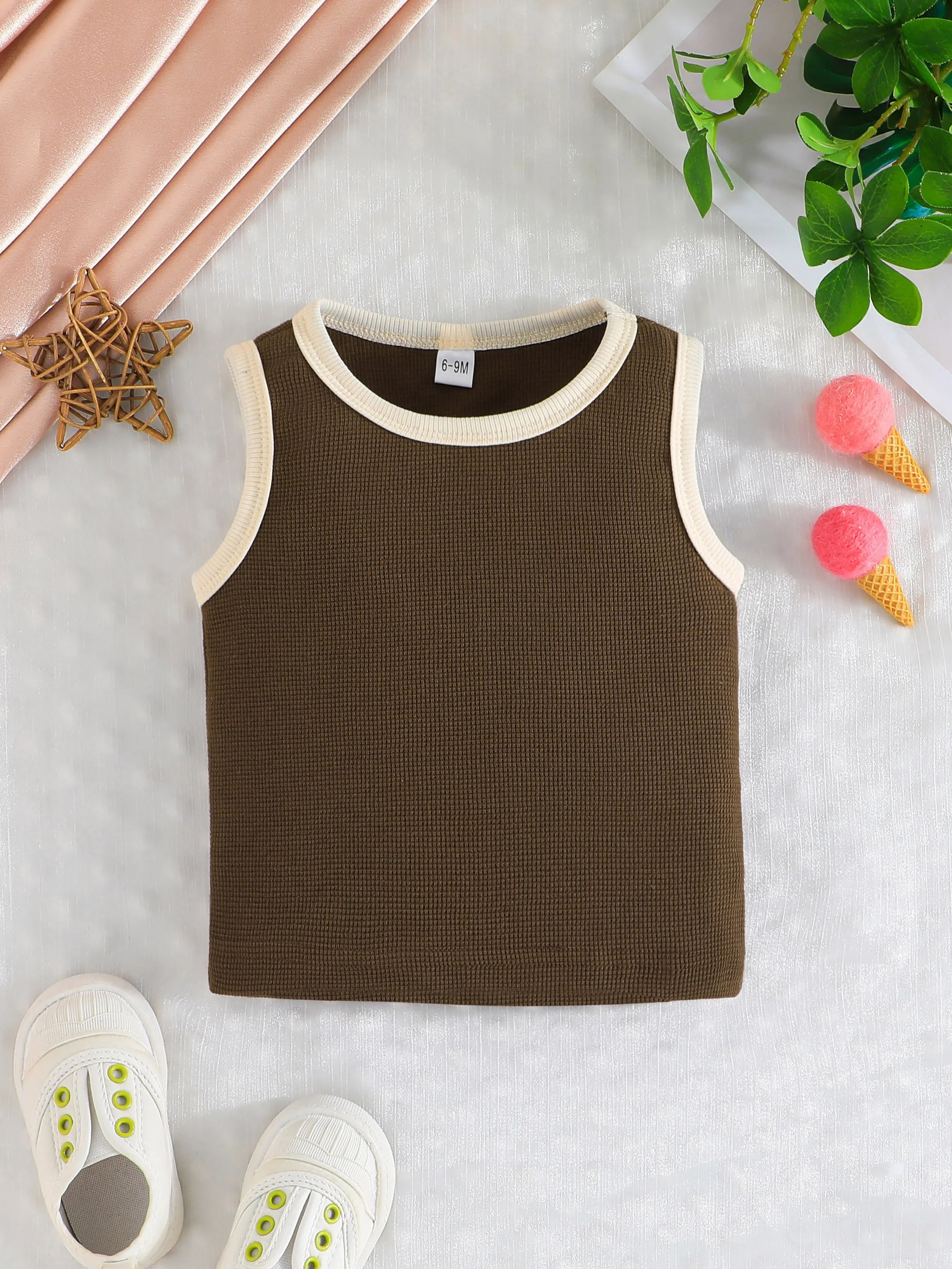 4Piece/L Summer Kids Tops Clothes Tank Sleeveless Breathable Cotton Children T-shirt Vest Top Clothing Outfit Boys Girls