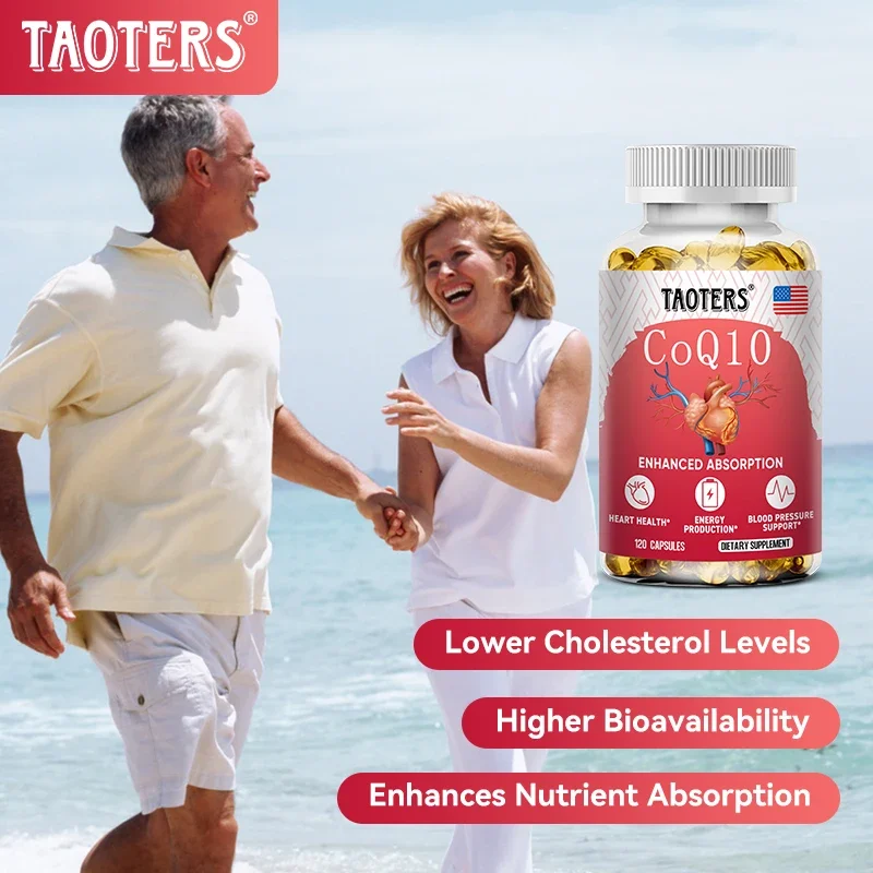 TAOTERS Coenzyme Q10 Capsules, Energy, Antioxidant,Cognitive and Heart Support， Brain and Cell Health