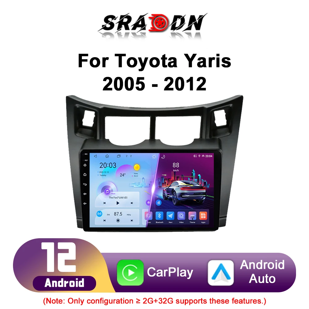 

Для Toyota Yaris 2005 2006 2007 2008 2009 2010 2011 2012 Автомобильный радиоприемник Android Автомобильный мультимедийный плеер GPS-навигация Carplay Сенсорный экран Авто стерео