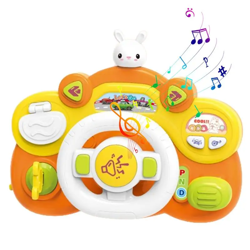 

Детская умная музыкальная рулевая игрушка для детей со звуком, игрушка с сенсорным мелким мотором, ролевое рулевое колесо