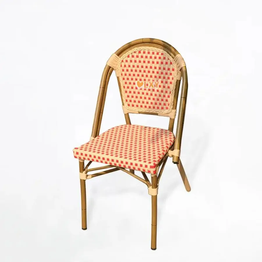 French Dining Chair Rattan Stool Balcony Outdoor Coffee Shop Leisure Chair Country Retro Single Cadeira Replica Furniture GY50DC