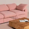 Nordic Wabi Sabi medieval style linen fabric sofa for three or four people, removable and washable living room furniture 6