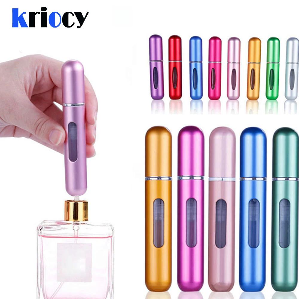 Perfume Spray Bottle 8ml/5ML Mini Refillable With Spray Scent Pump Empty Cosmetic Containers Portable Atomizer