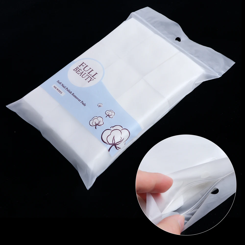 1pack Nail Tools Manicure Gel Nail Polish Remover Lint-Free Wipes Cotton Napkin Nails Lint Pad Paper Polish Manicure Nail Polish Remover Wipes Cotton Pads