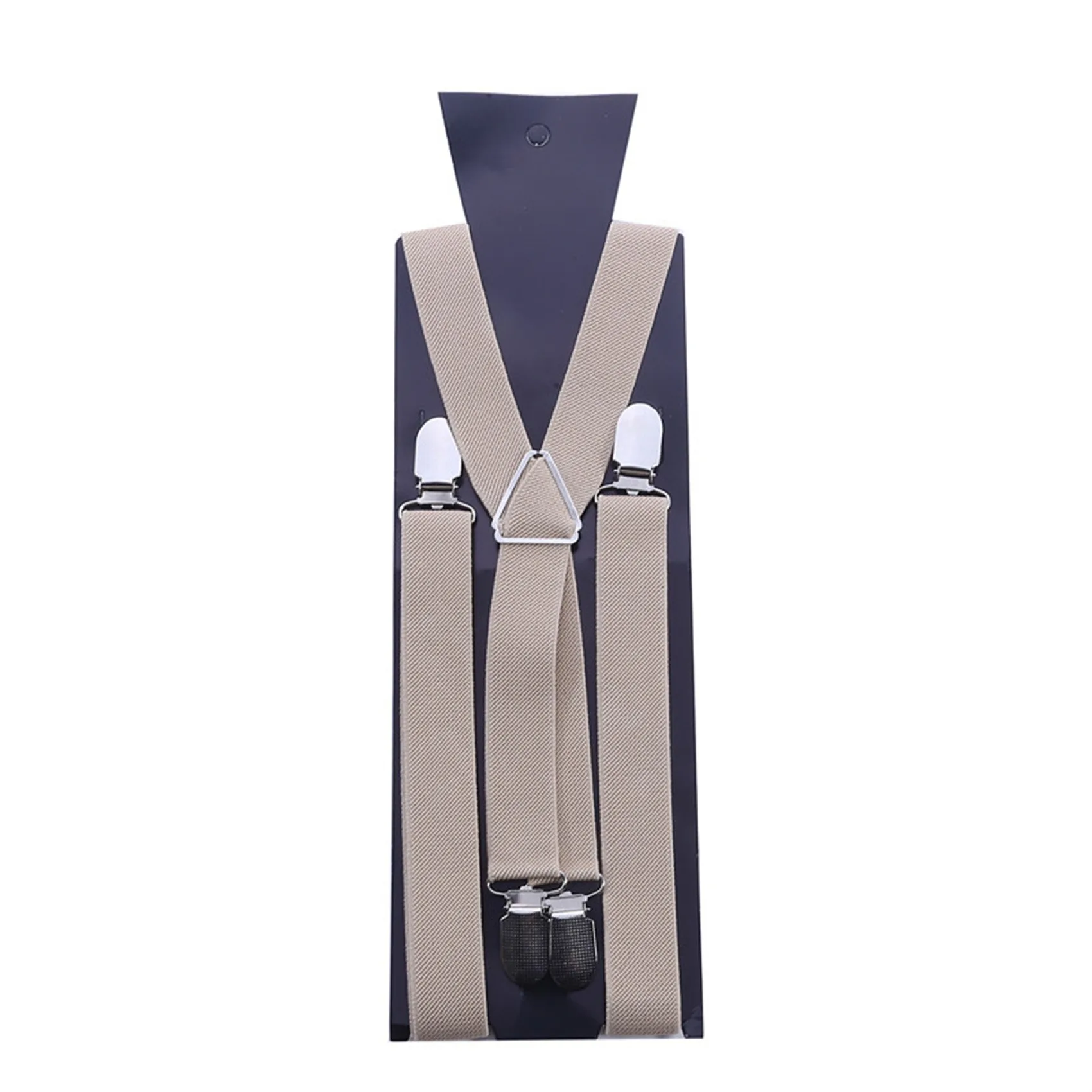1Pcs Men&rsquo;s Wide X-Back Adjustable Elastic Suspenders with Heavy Duty Metal Clips Fashion work suspenders