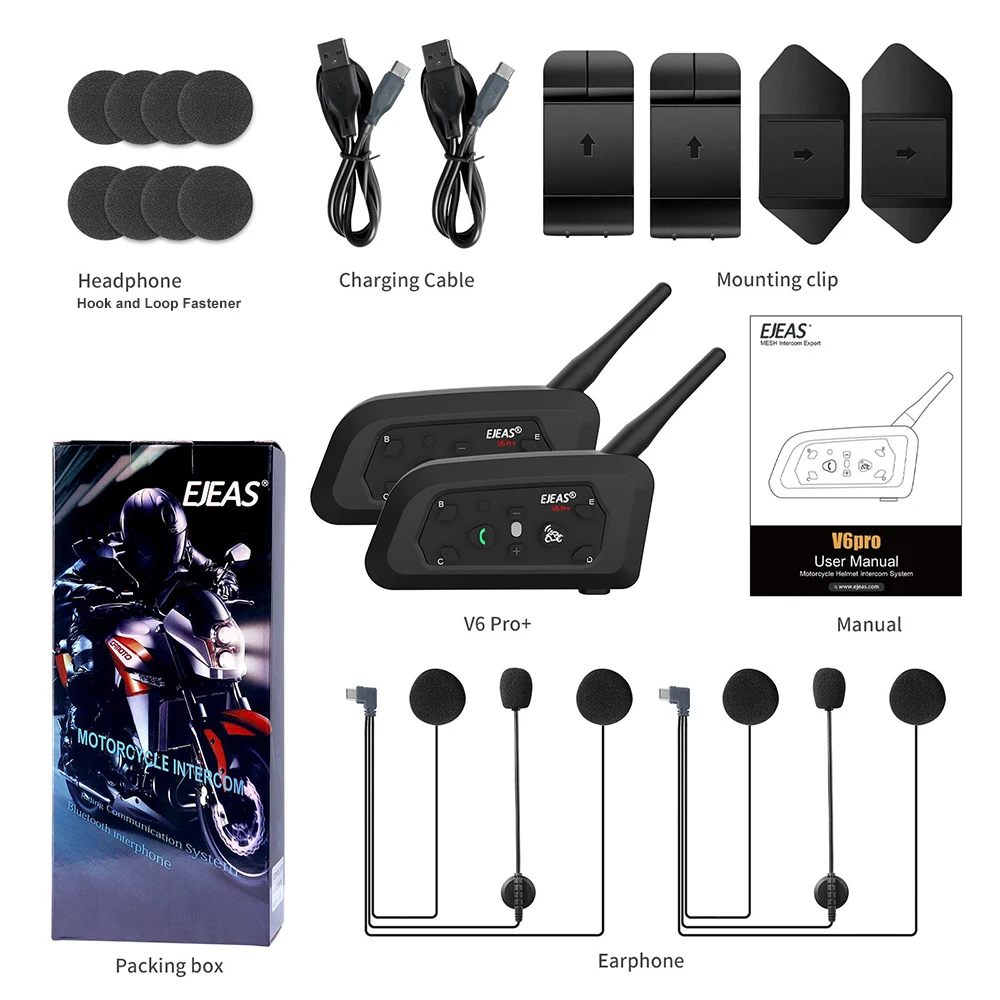 Manual de usuario de auriculares Bluetooth EJEAS V6 V6Pro Helming