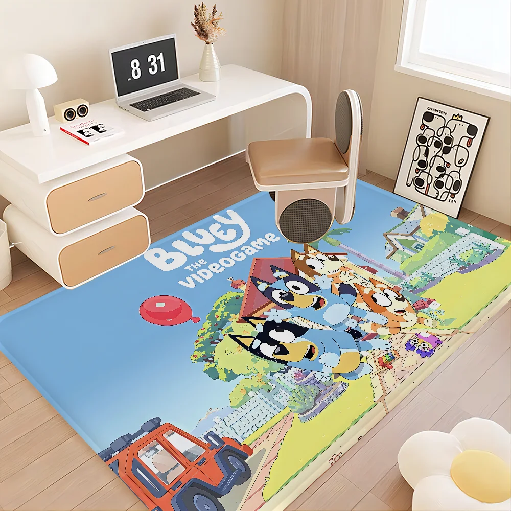 B-Blueys Cartoon Hallway Carpet Washable Non-Slip Living Room Sofa Chairs Area Mat Kitchen Doormat Area Rug 5