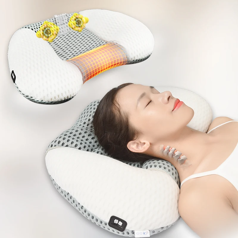 Tervishoiutarbed Meditsiiniline kaasaskantav must U-kujuline elektriline lõõgastav Shiatsu kaelamassaažipadi_voghion.com