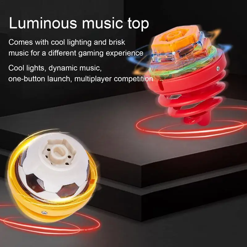 Flash Light Spinning Tops Flashing Gyro Toy For Kids Portable Kid Winding Toy Educational Toys Spinning Desktop Flat Gyro Toys