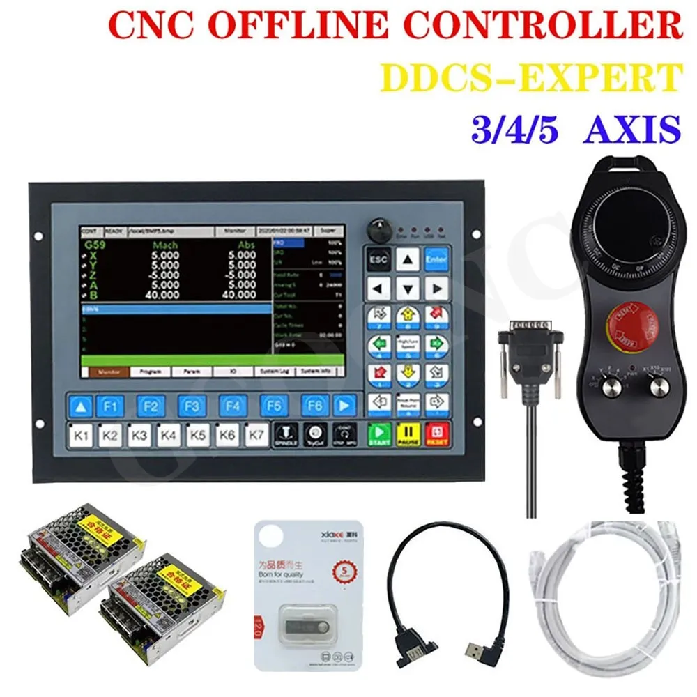 

CNC DDCS EXPERT 3/4/5 axis independent offline controller, support closed-loop stepper servo/ATC controller, replace DDCSV3.1