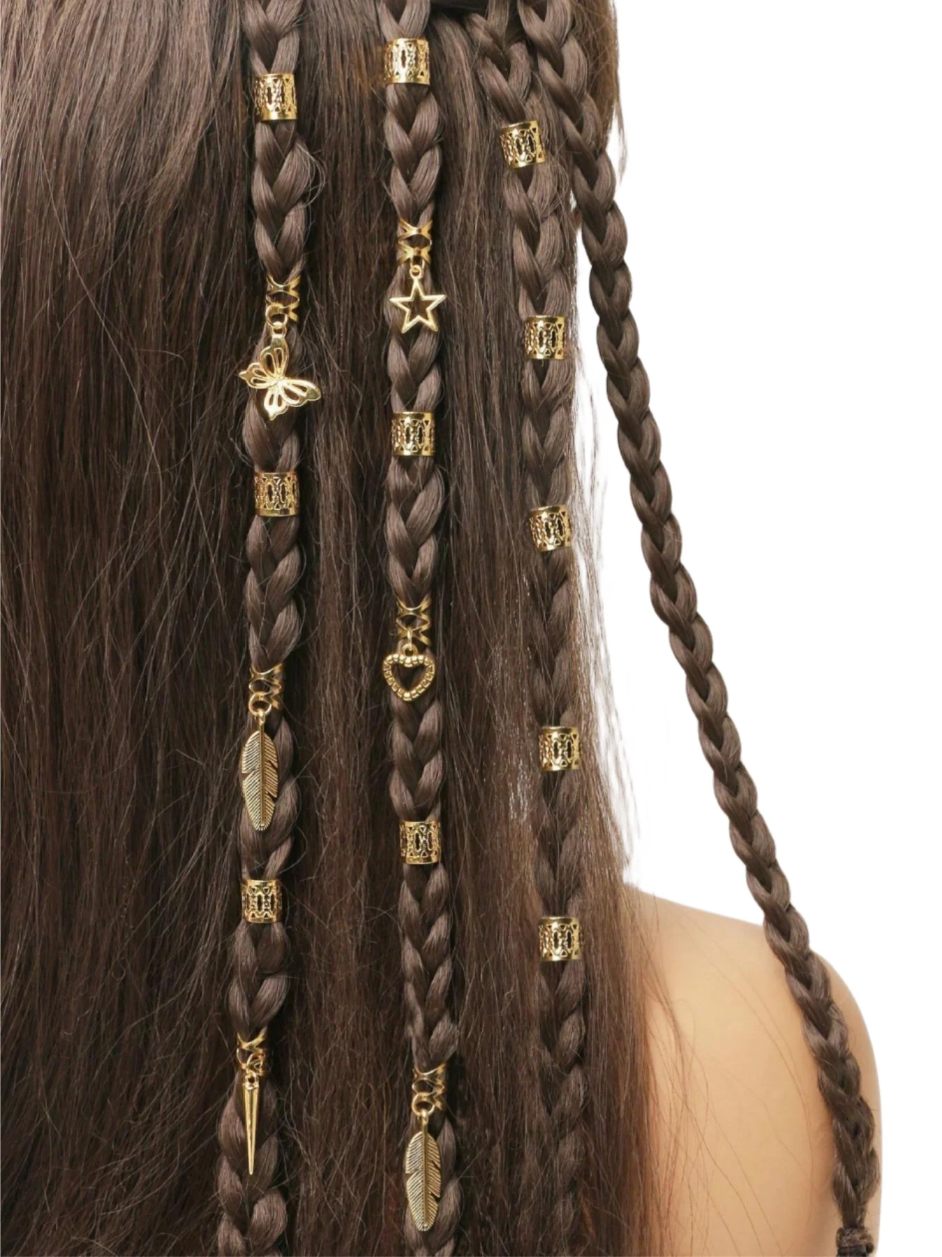 26pcs DIY hair accessories Dreadlock Hair Rings Adjustable Cuffs Clip Hair Braids Dirty Braids Bead Hairpin Headwear