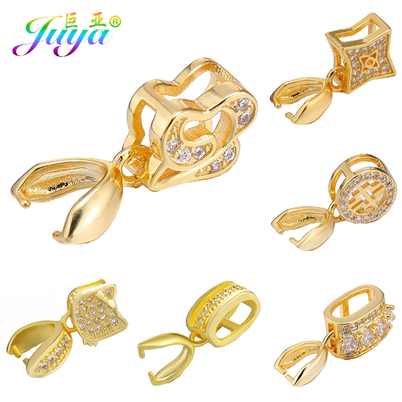 Elegant DIY Jewelry Pinch Clamp Clip Bails for Crafting Earrings and Necklaces