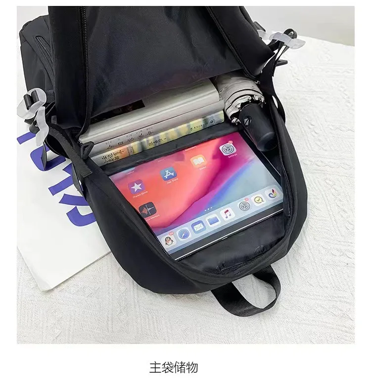 School bag female college student daily high-looking ins style Japanese sweet middle school student backpack Kuromi school bag