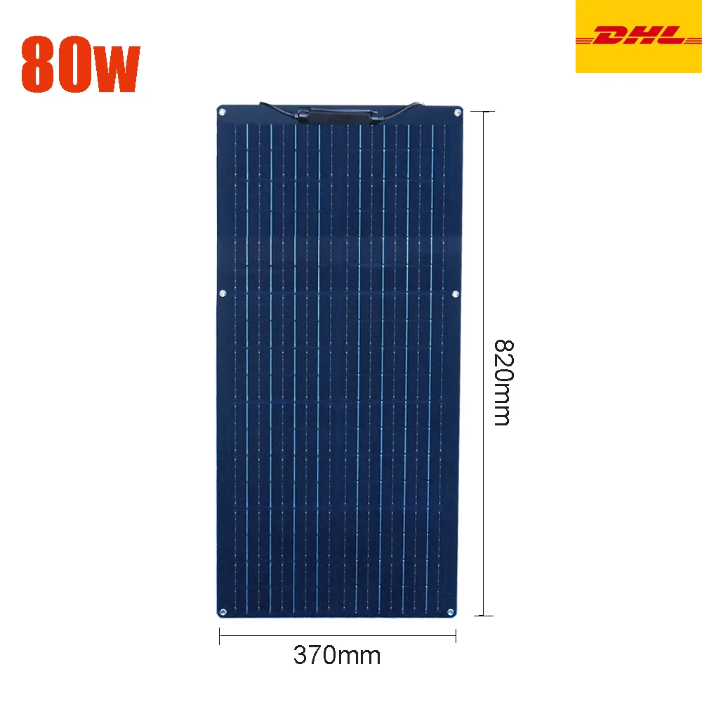Solar Panel 12v flexible 140w 120w 100w 80w 50w home camper photovoltaic car boat balcony portable charger flexible