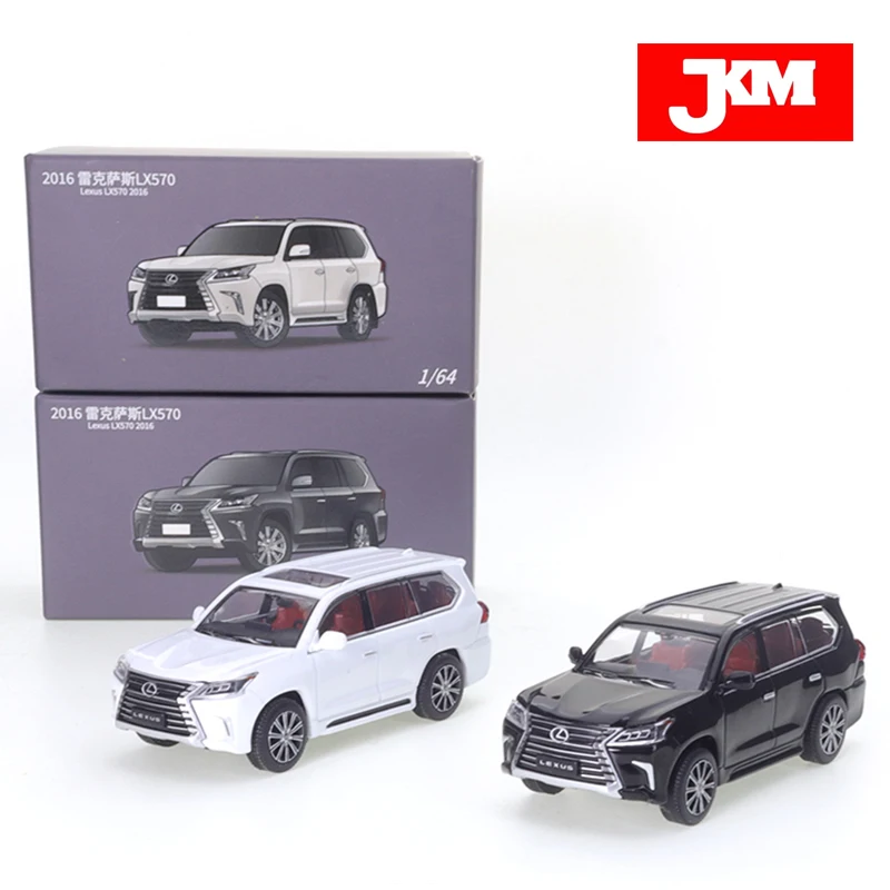 JKM 1/64 Lexus LX570 Black and White Lexus Series Off-road